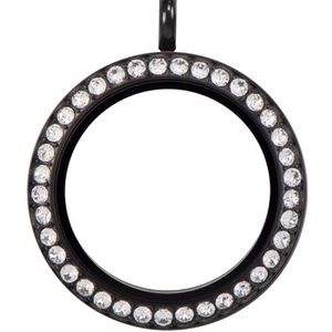 Large Black Living Locket Necklace